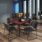 Regency Kahlo Square Table & Chair Sets, 42 W, 42 L, 29 H, Wood, Metal, Polypropylene Top, Cherry TPL4242CHBK44BK - alternate 2